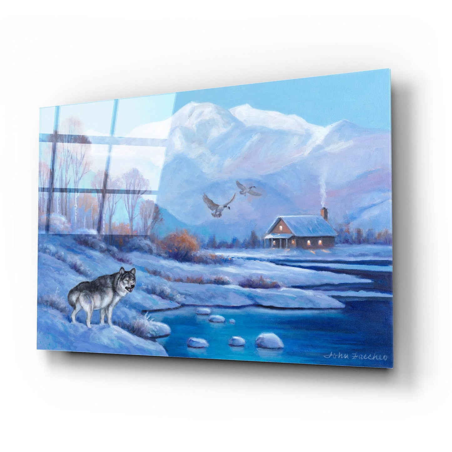 Epic Art 'Natures Gift to Winter' by John Zaccheo, Acrylic Glass Wall Art,24x16