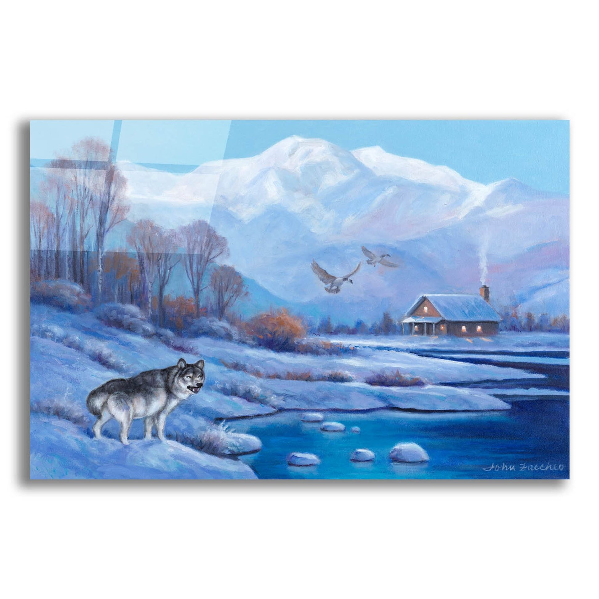 Epic Art 'Natures Gift to Winter' by John Zaccheo, Acrylic Glass Wall Art,24x16