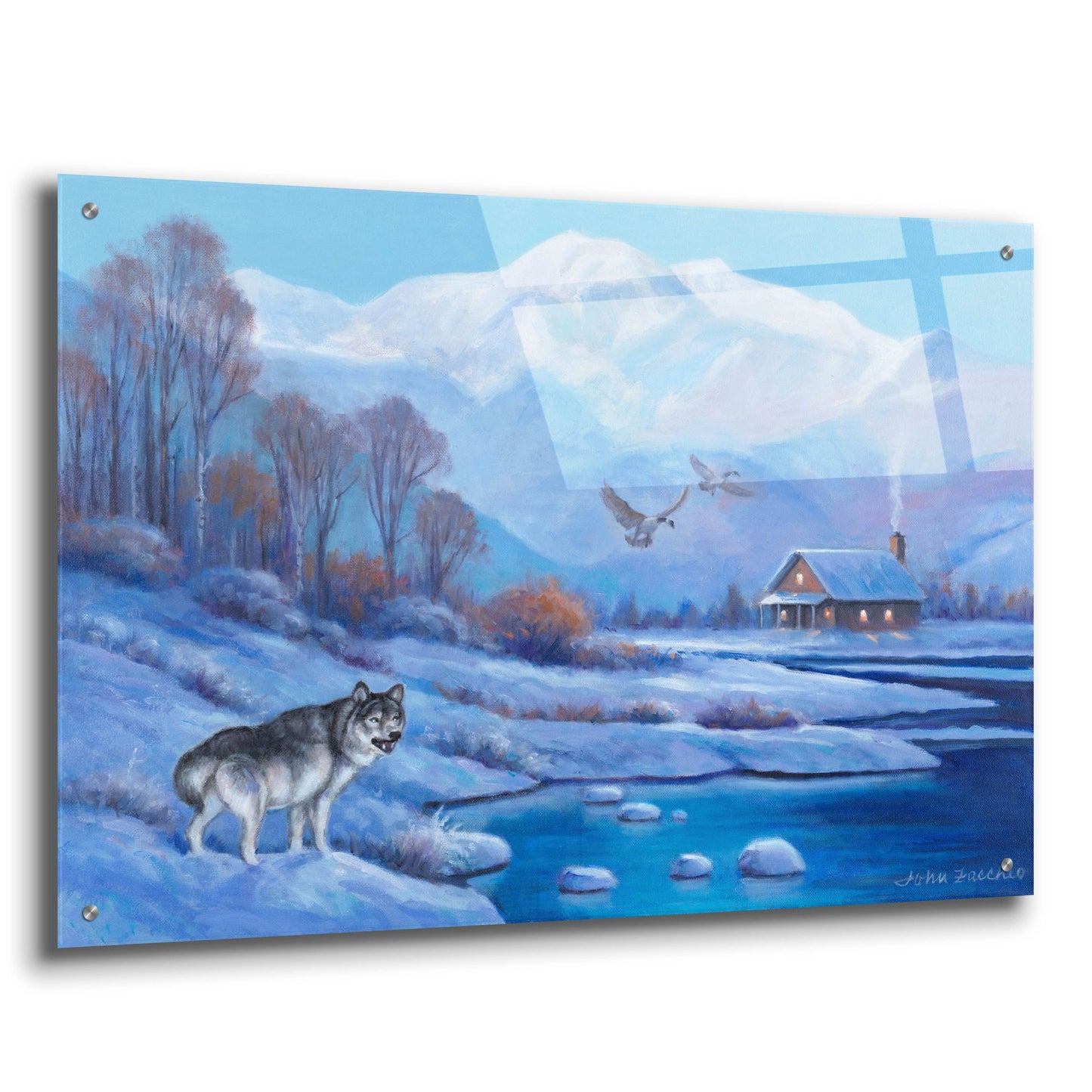 Epic Art 'Natures Gift to Winter' by John Zaccheo, Acrylic Glass Wall Art,36x24