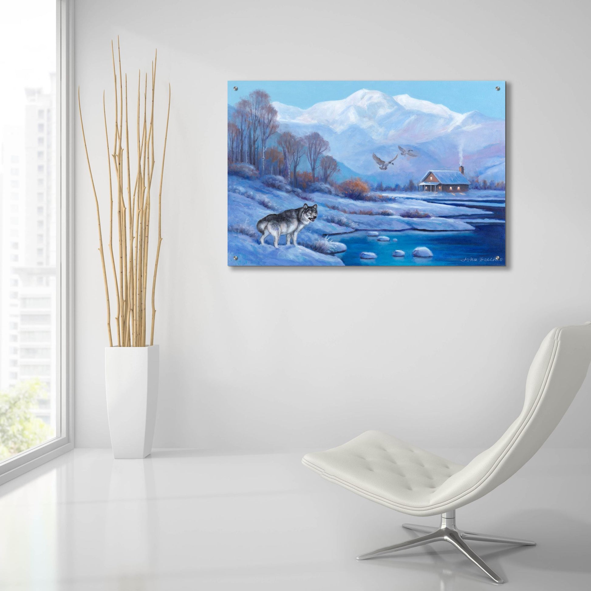 Epic Art 'Natures Gift to Winter' by John Zaccheo, Acrylic Glass Wall Art,36x24