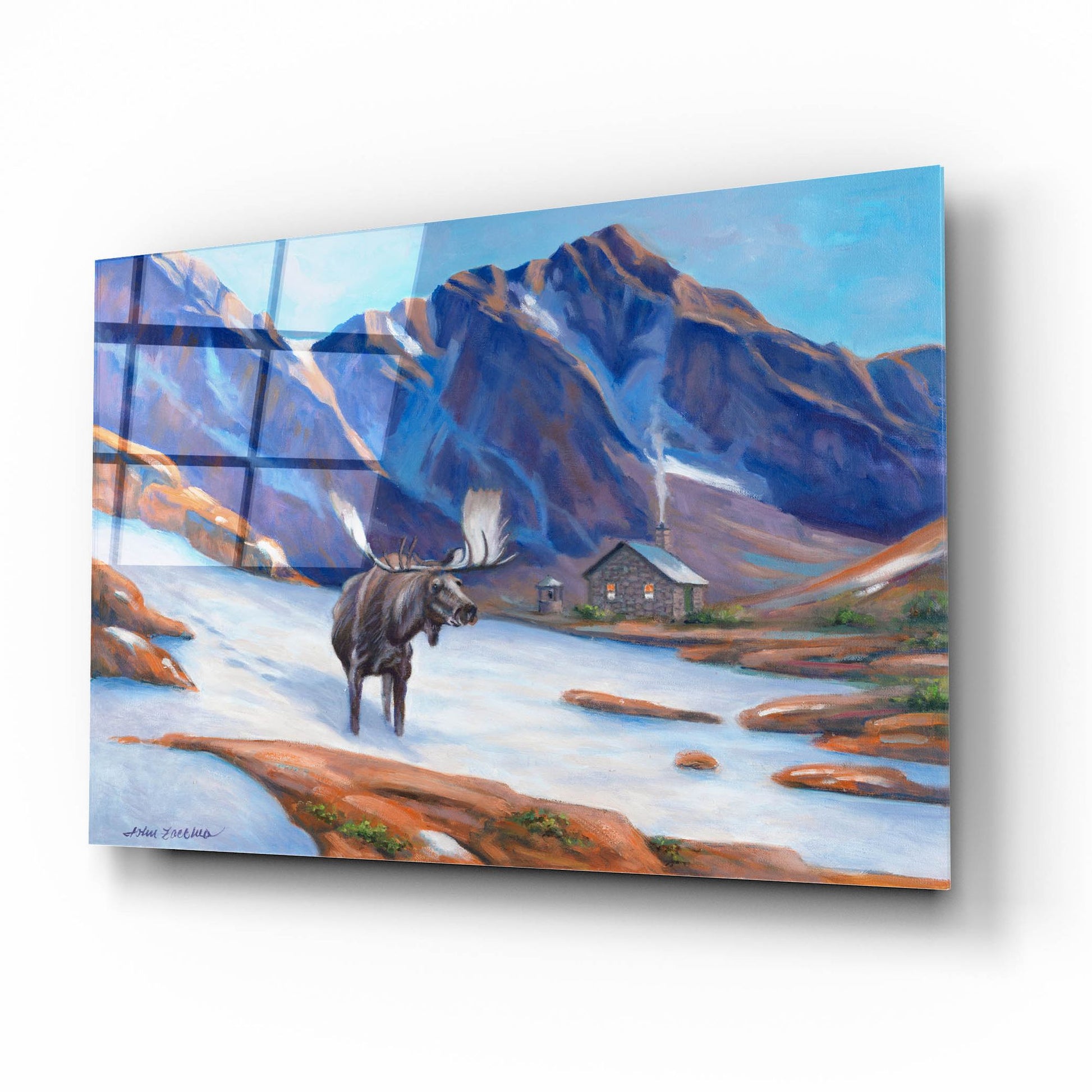 Epic Art 'High in the Rockies' by John Zaccheo, Acrylic Glass Wall Art,16x12