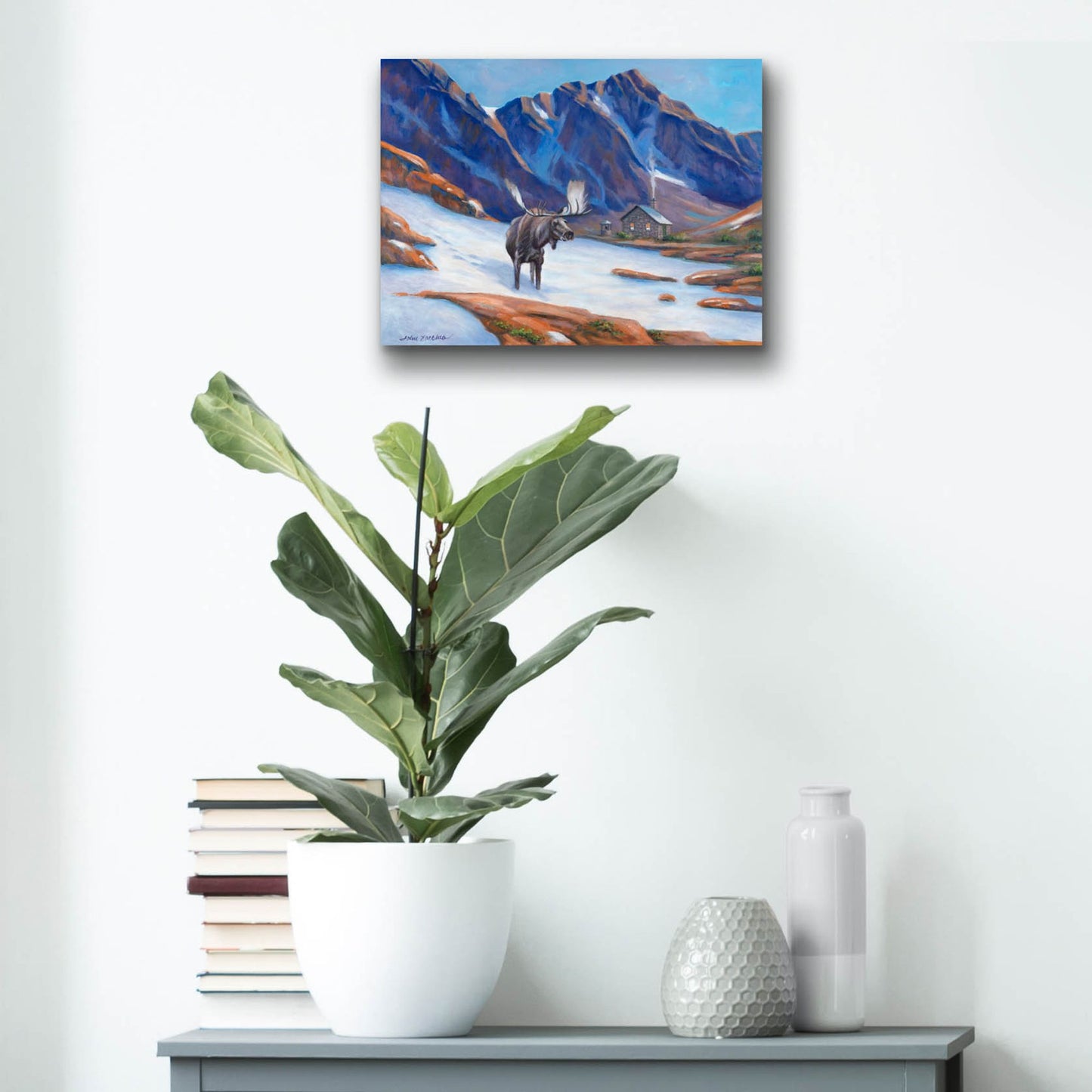 Epic Art 'High in the Rockies' by John Zaccheo, Acrylic Glass Wall Art,16x12