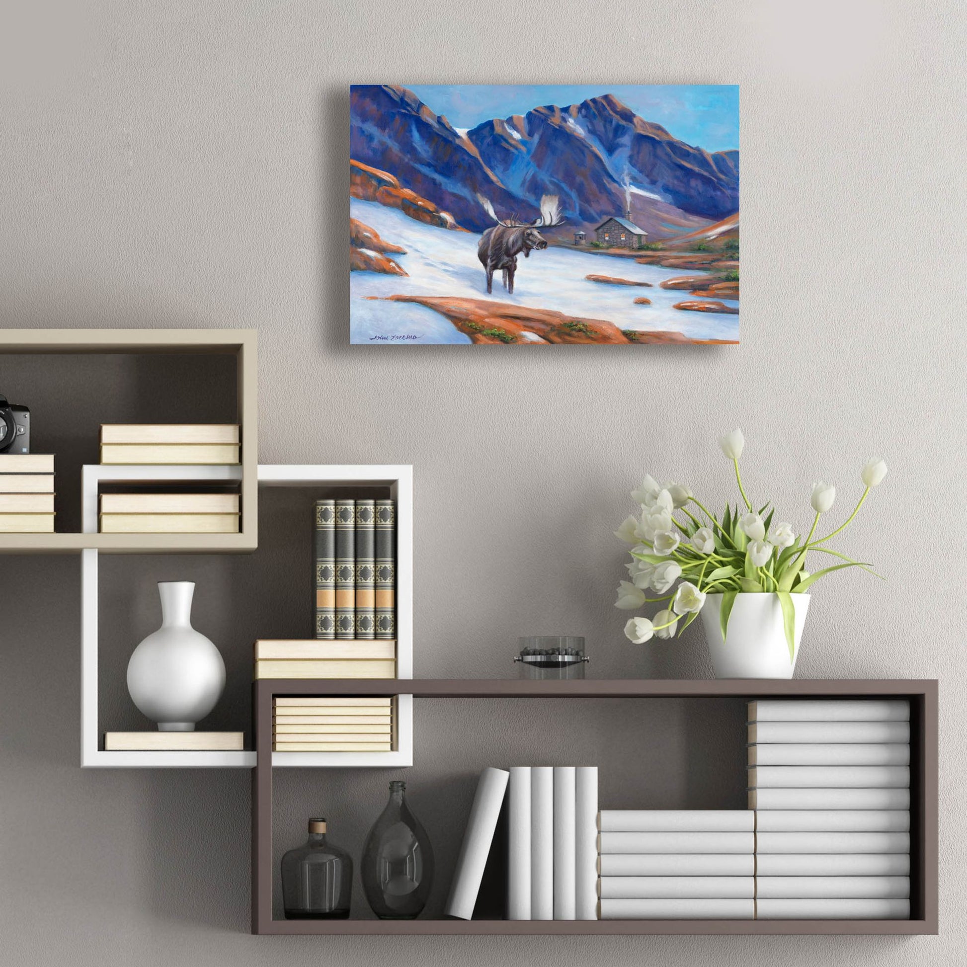 Epic Art 'High in the Rockies' by John Zaccheo, Acrylic Glass Wall Art,24x16