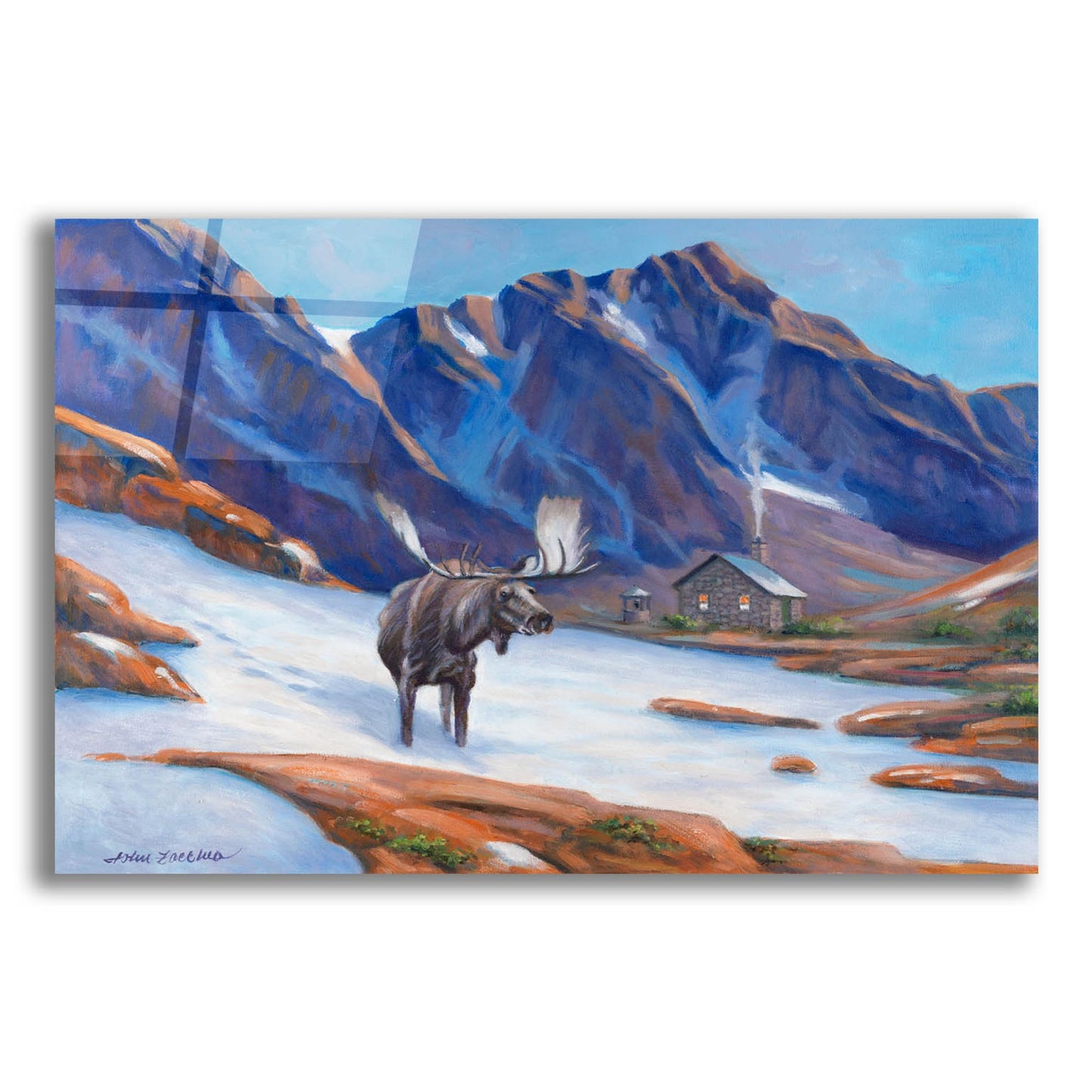 Epic Art 'High in the Rockies' by John Zaccheo, Acrylic Glass Wall Art,24x16