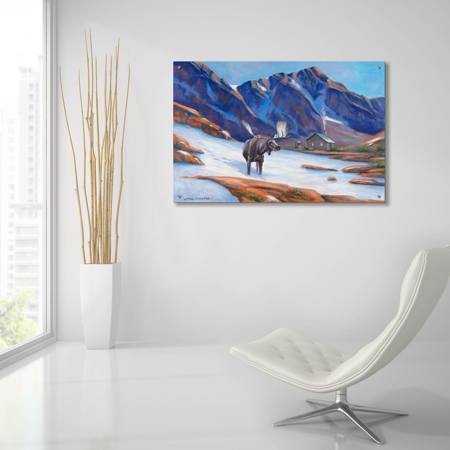 Epic Art 'High in the Rockies' by John Zaccheo, Acrylic Glass Wall Art,36x24