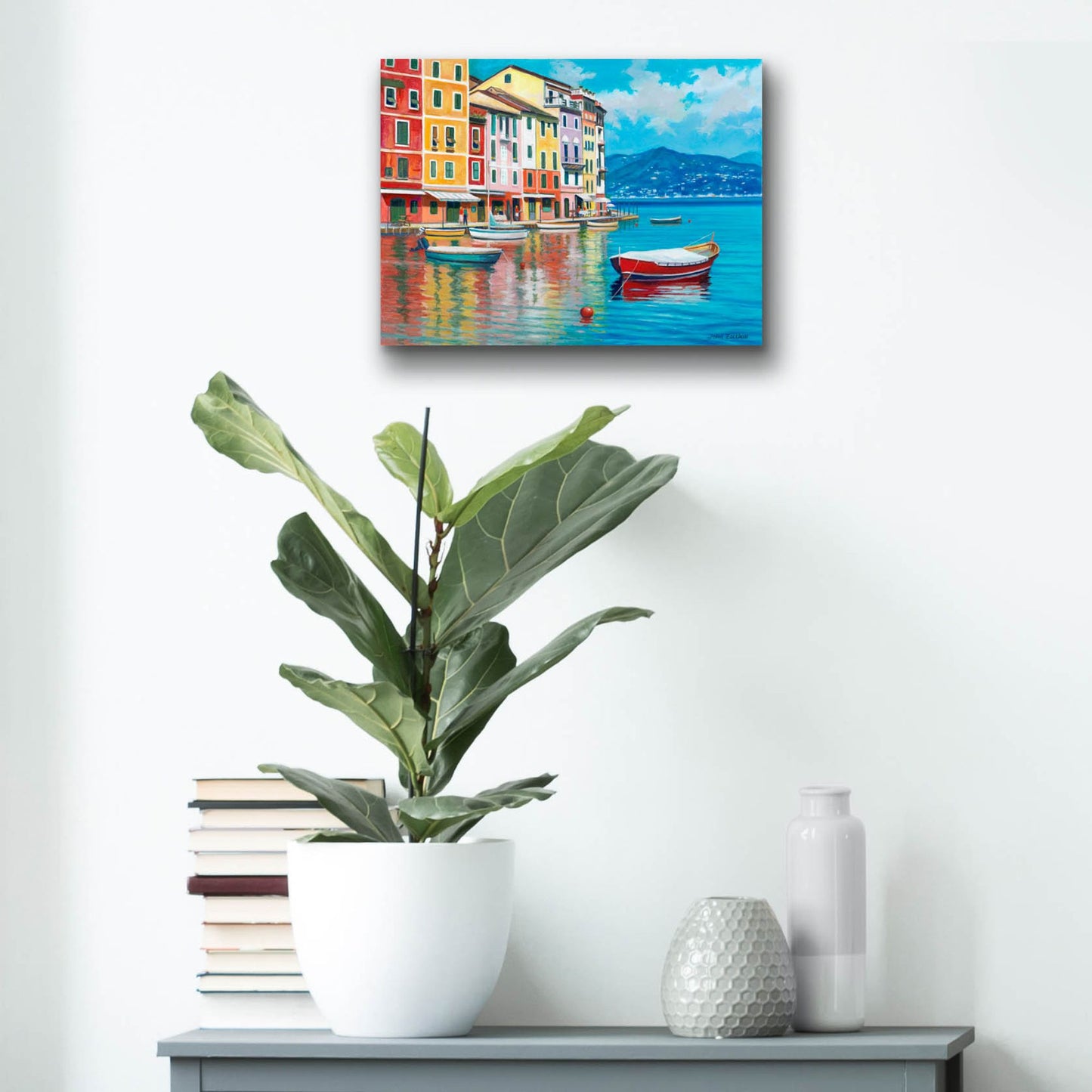 Epic Art 'Portofino' by John Zaccheo, Acrylic Glass Wall Art,16x12