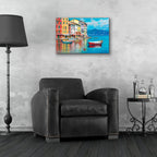 Epic Art 'Portofino' by John Zaccheo, Acrylic Glass Wall Art,24x16