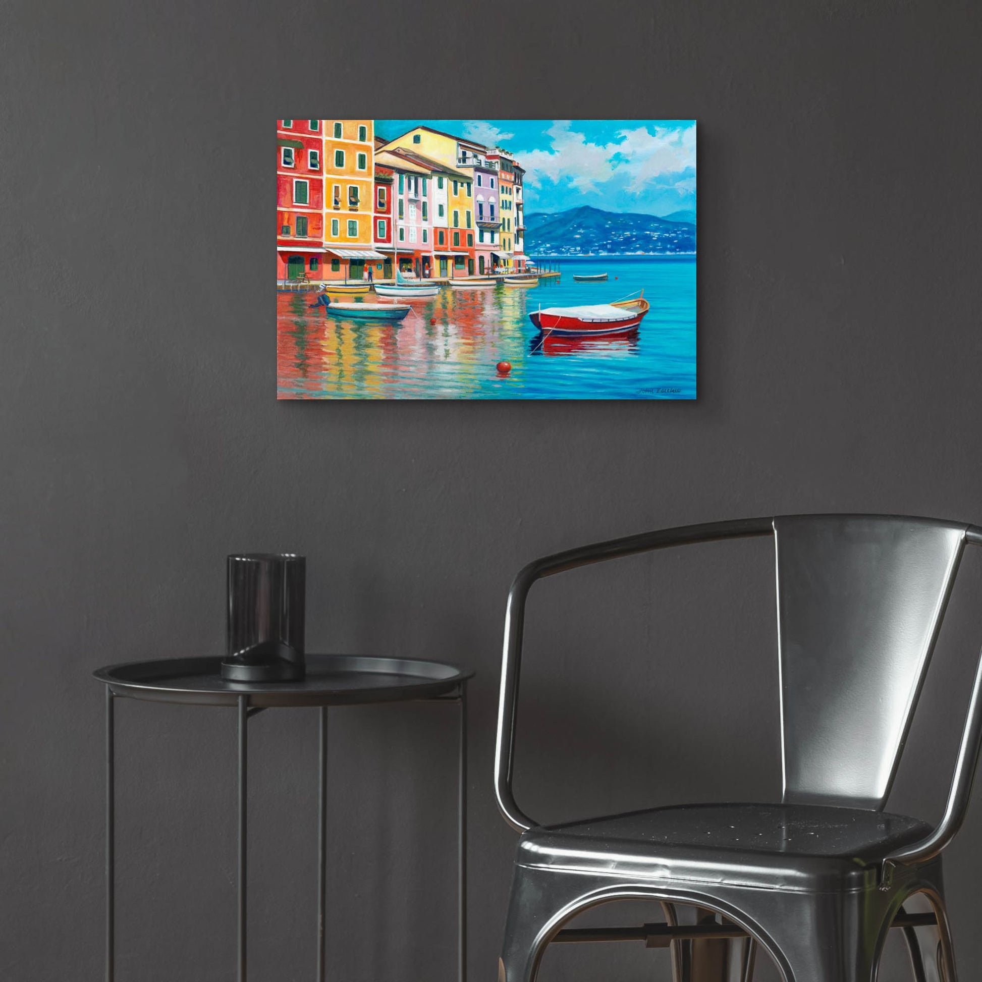 Epic Art 'Portofino' by John Zaccheo, Acrylic Glass Wall Art,24x16