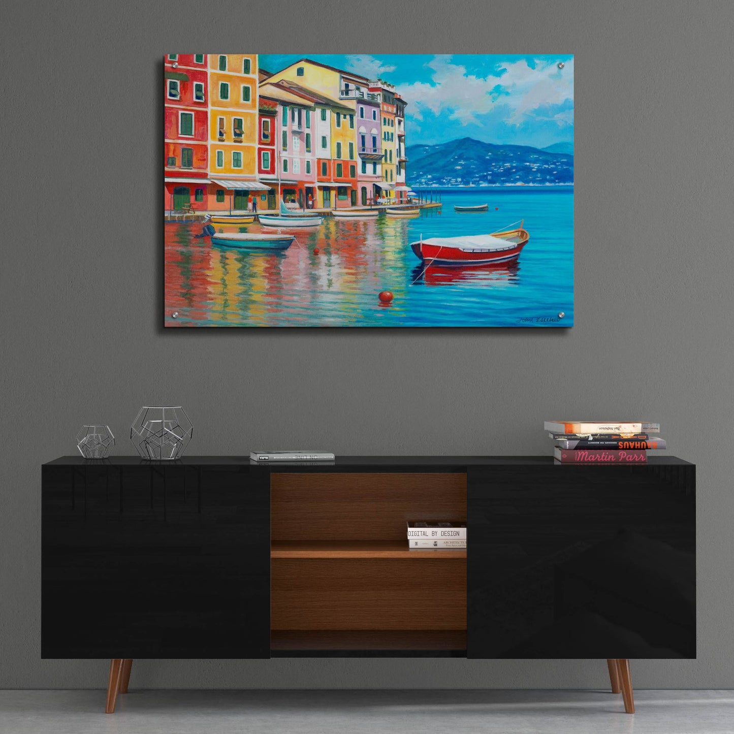 Epic Art 'Portofino' by John Zaccheo, Acrylic Glass Wall Art,36x24