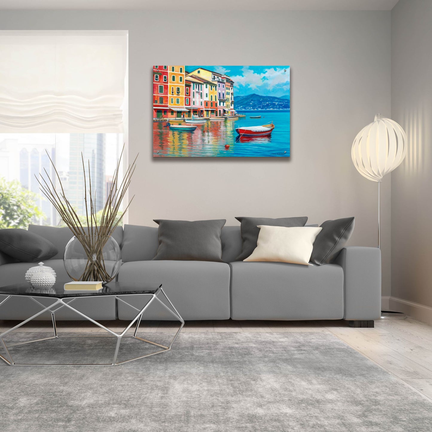 Epic Art 'Portofino' by John Zaccheo, Acrylic Glass Wall Art,36x24