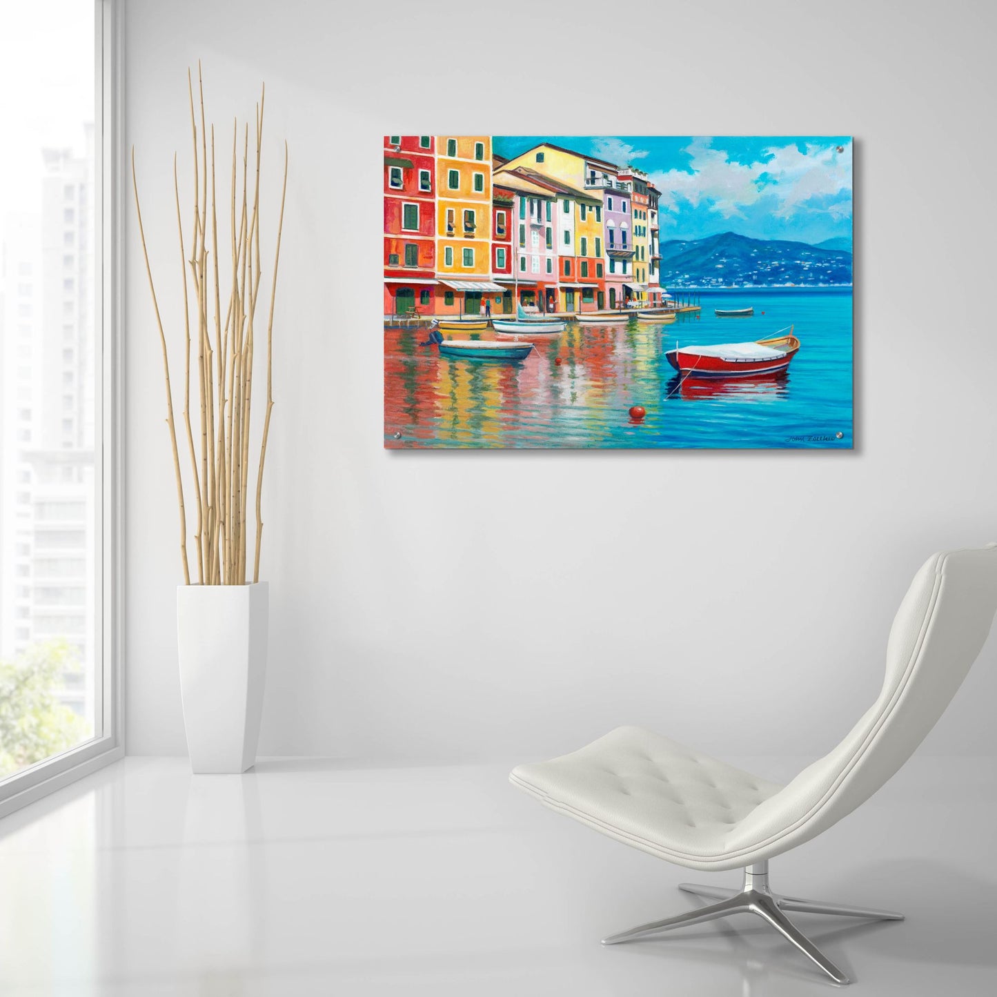 Epic Art 'Portofino' by John Zaccheo, Acrylic Glass Wall Art,36x24