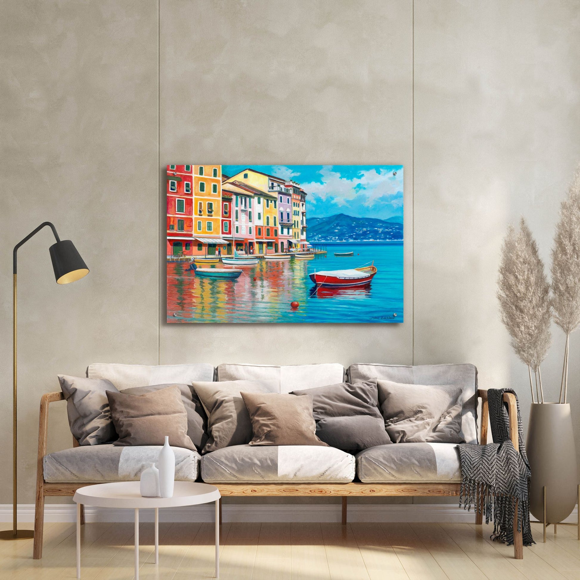 Epic Art 'Portofino' by John Zaccheo, Acrylic Glass Wall Art,36x24