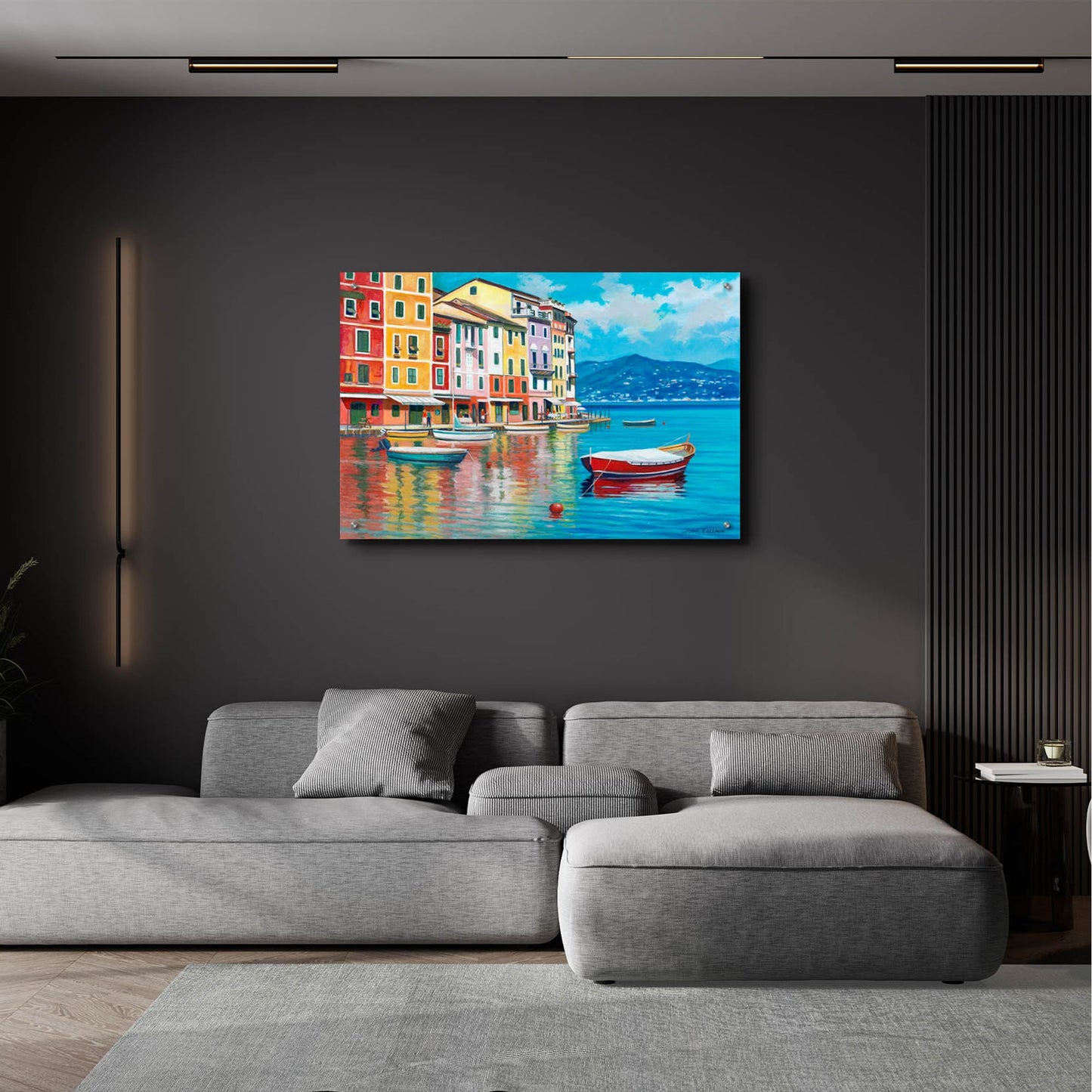 Epic Art 'Portofino' by John Zaccheo, Acrylic Glass Wall Art,36x24