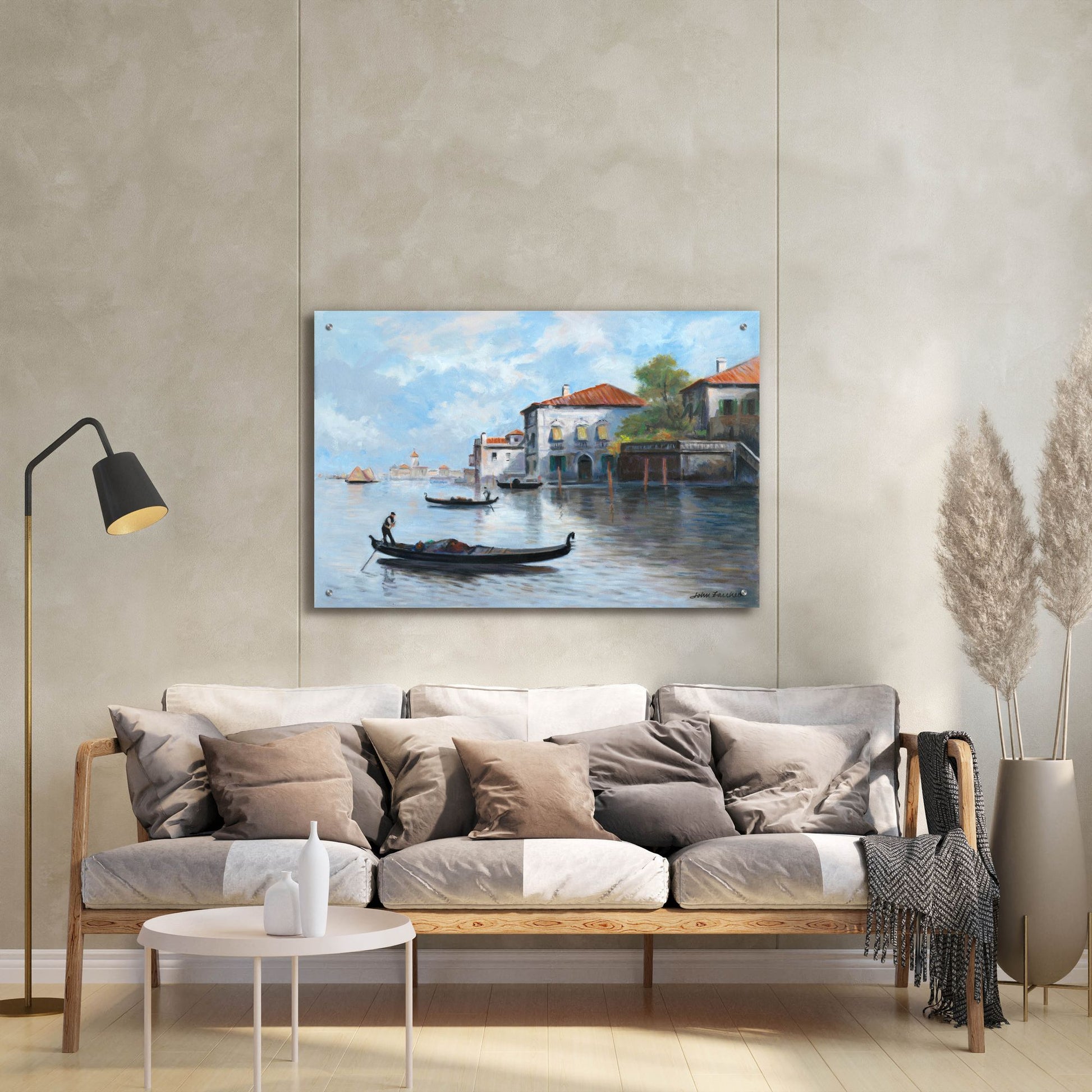 Epic Art 'Gondolas' by John Zaccheo, Acrylic Glass Wall Art,36x24