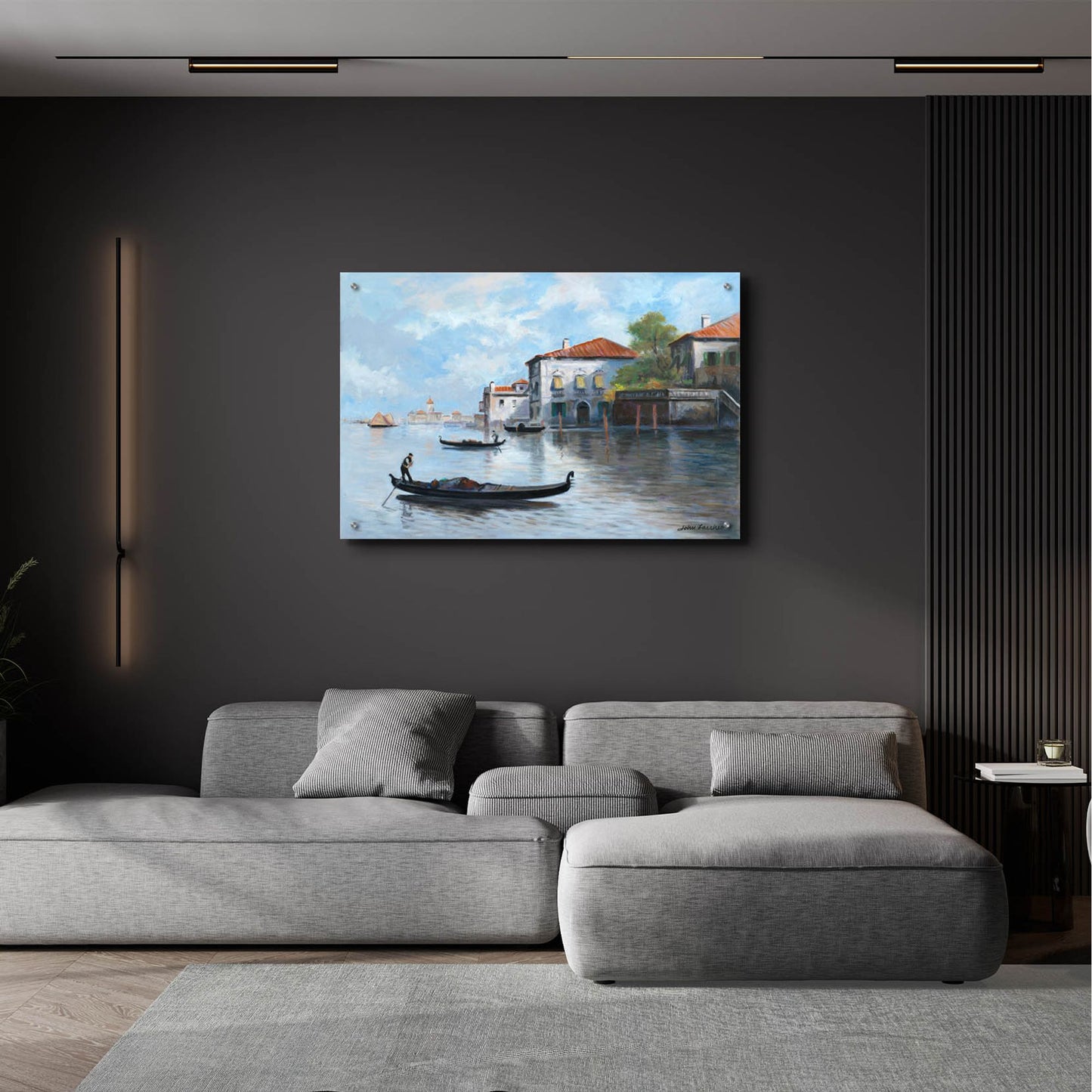 Epic Art 'Gondolas' by John Zaccheo, Acrylic Glass Wall Art,36x24