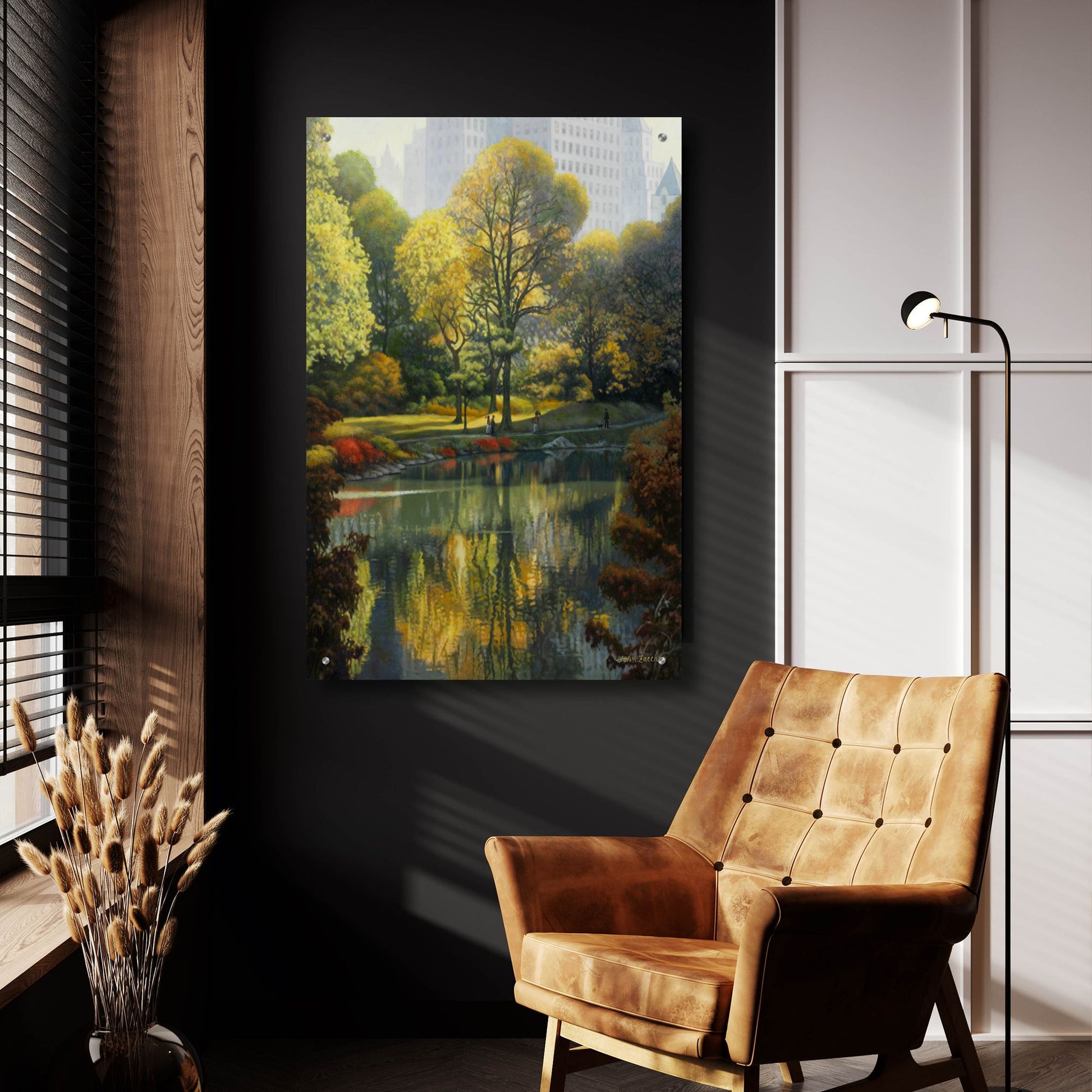 Epic Art 'Reflection Of The Park' by John Zaccheo, Acrylic Glass Wall Art,24x36