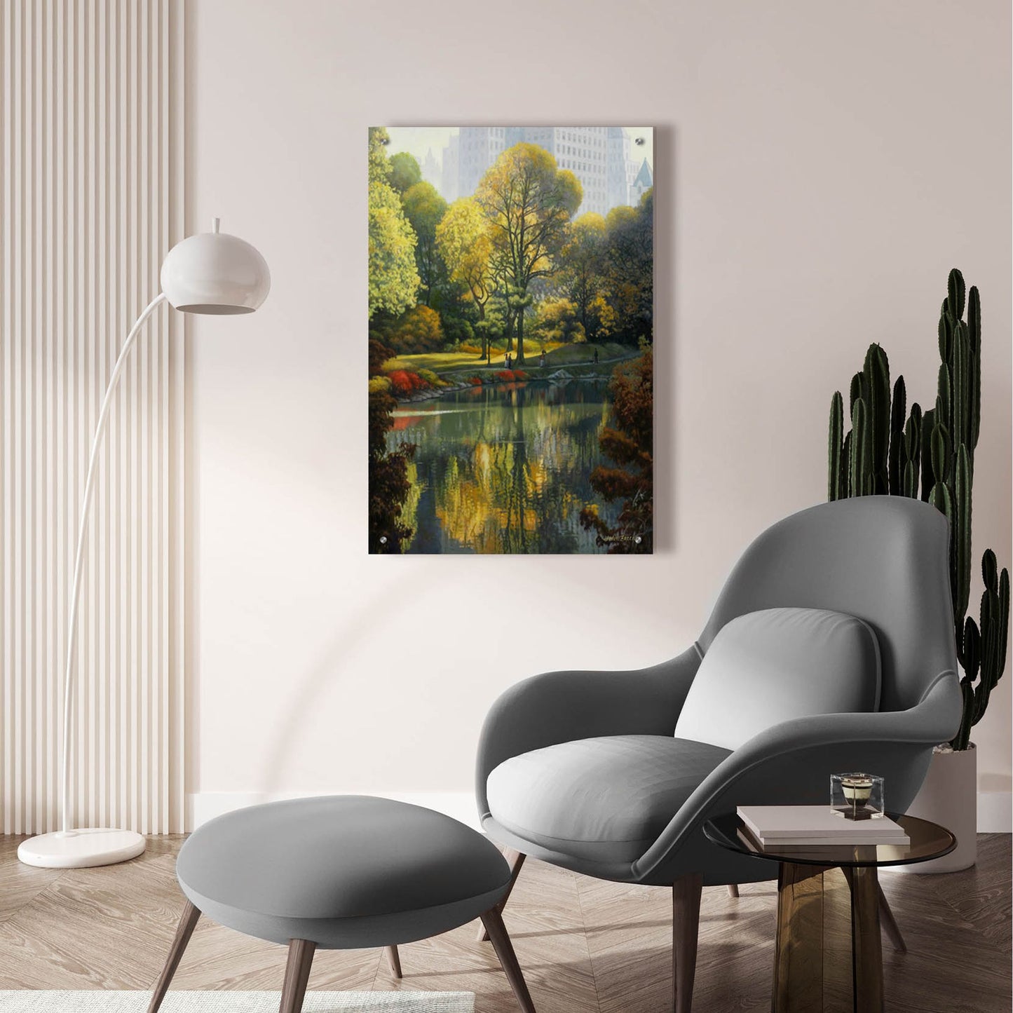 Epic Art 'Reflection Of The Park' by John Zaccheo, Acrylic Glass Wall Art,24x36