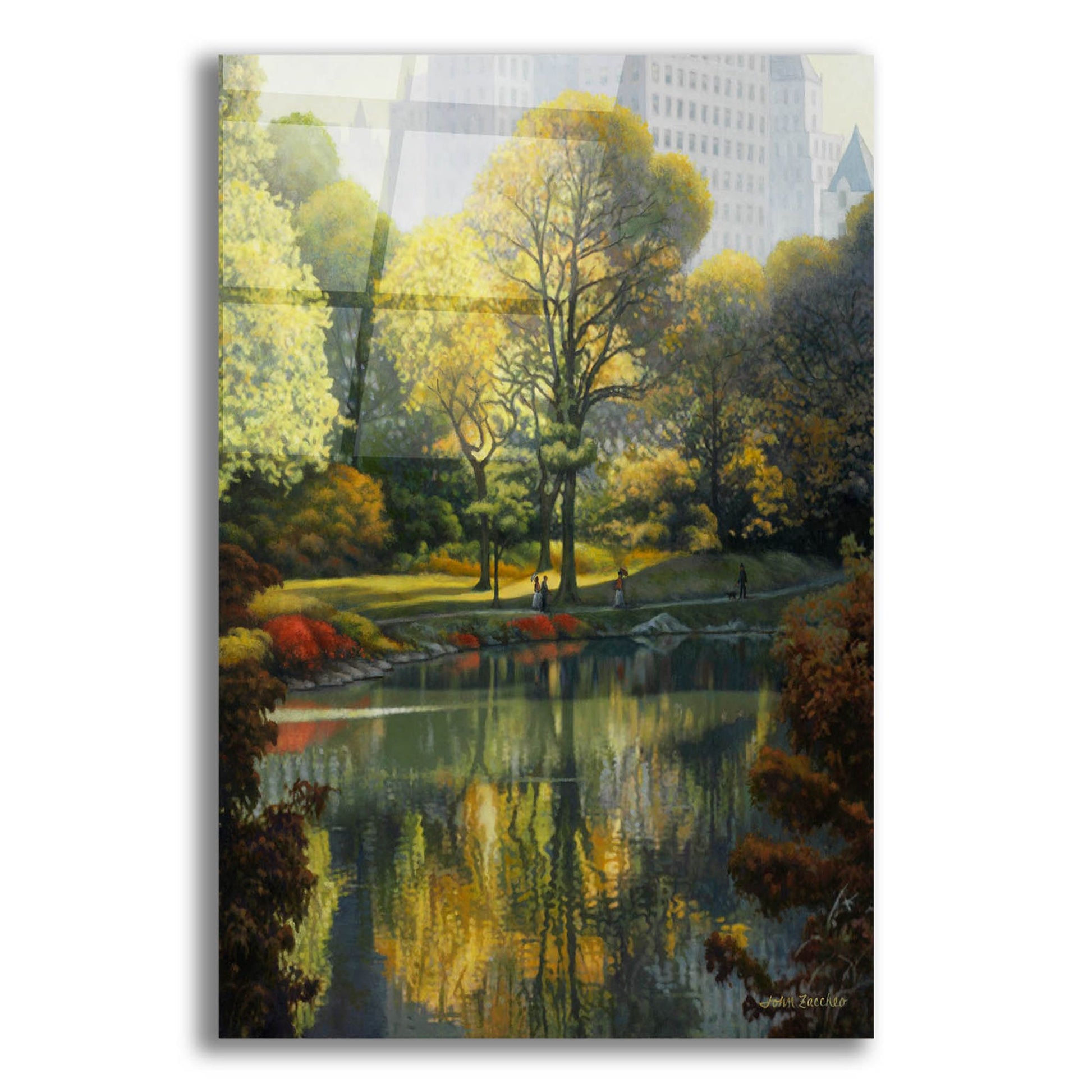 Epic Art 'Reflection Of The Park' by John Zaccheo, Acrylic Glass Wall Art