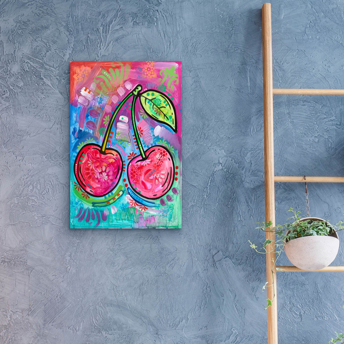 Epic Art 'Cherry Time' by Dean Russo, Acrylic Glass Wall Art,16x24