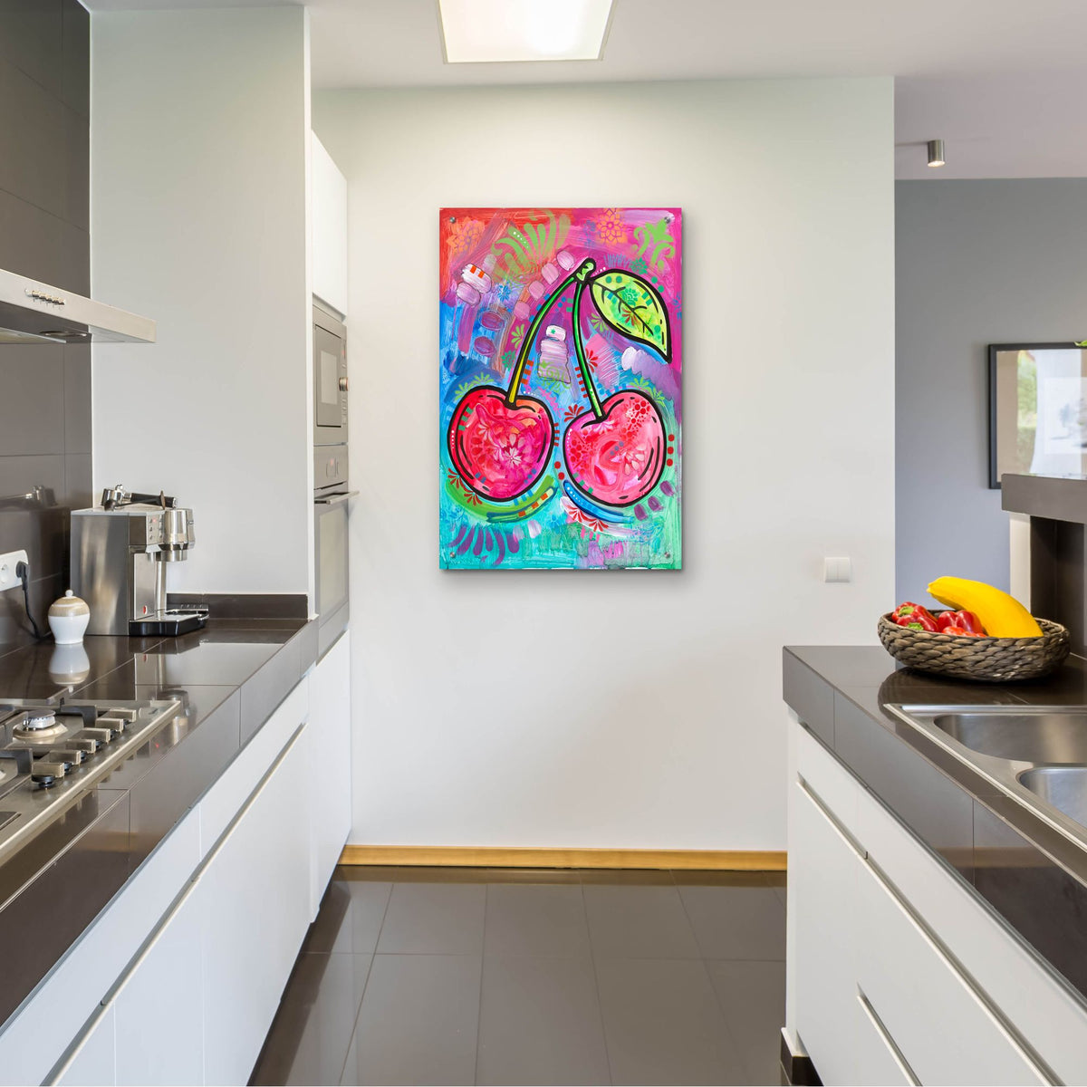 Epic Art 'Cherry Time' by Dean Russo, Acrylic Glass Wall Art,24x36
