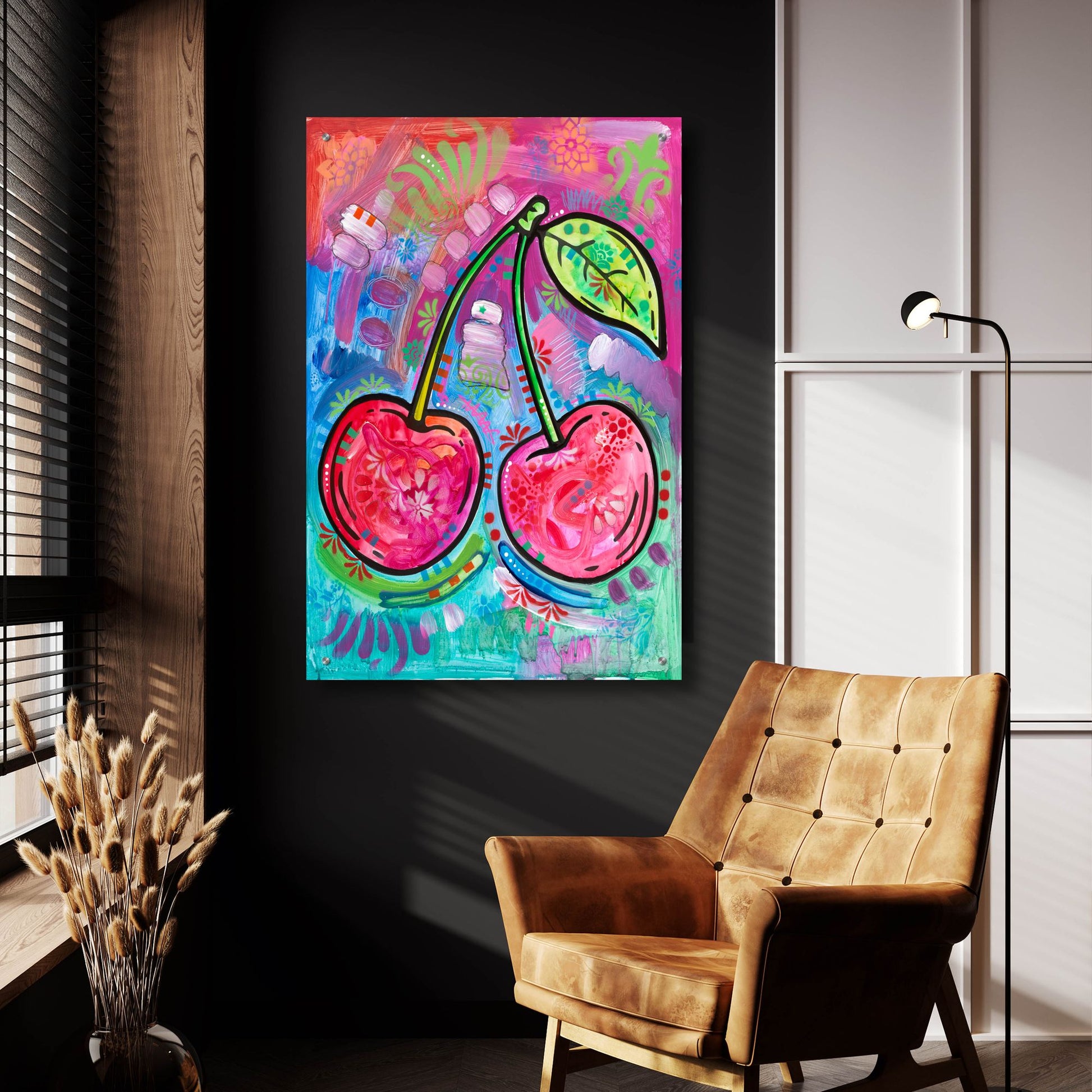 Epic Art 'Cherry Time' by Dean Russo, Acrylic Glass Wall Art,24x36