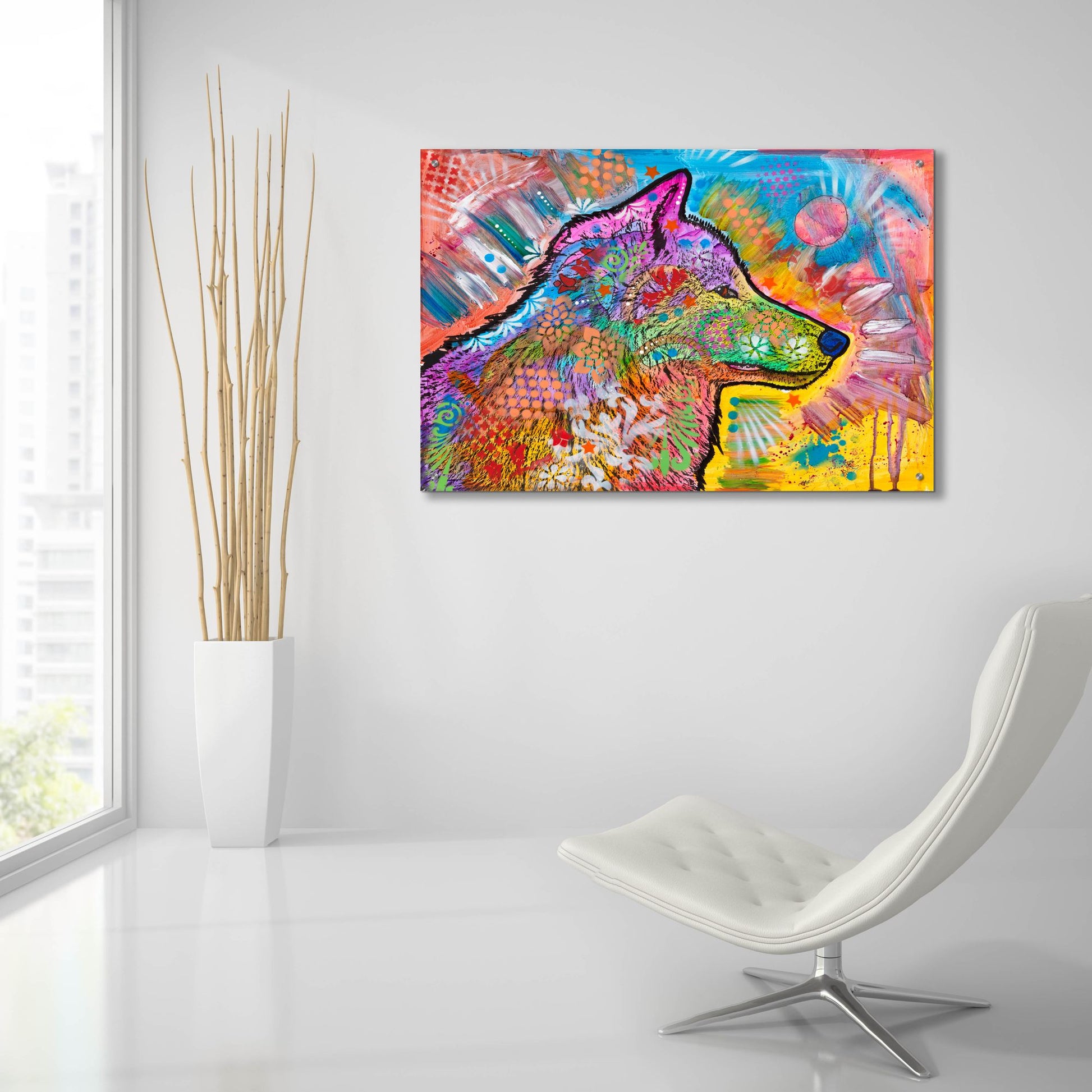 Epic Art 'Observing' by Dean Russo, Acrylic Glass Wall Art,36x24