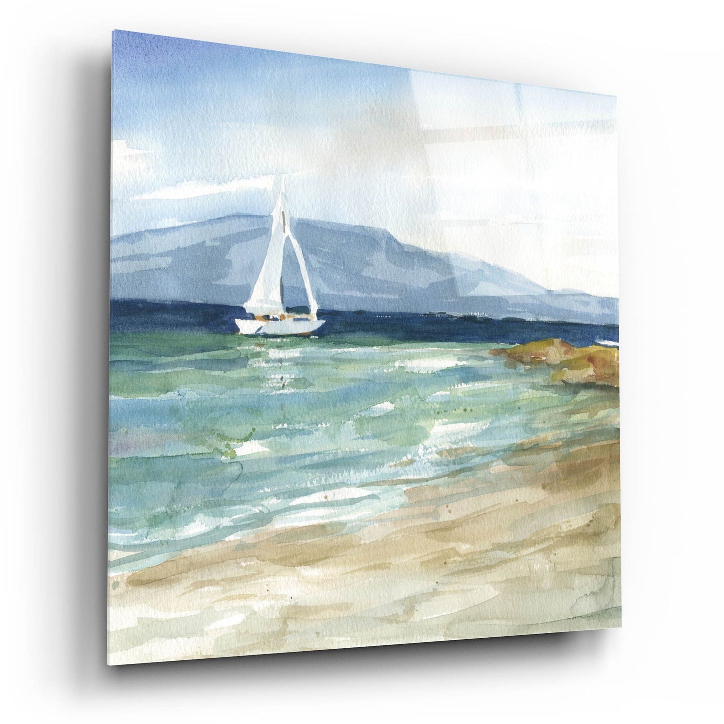 Epic Art 'Come Sail Away' by Carol Robinson, Acrylic Glass Wall Art,12x12