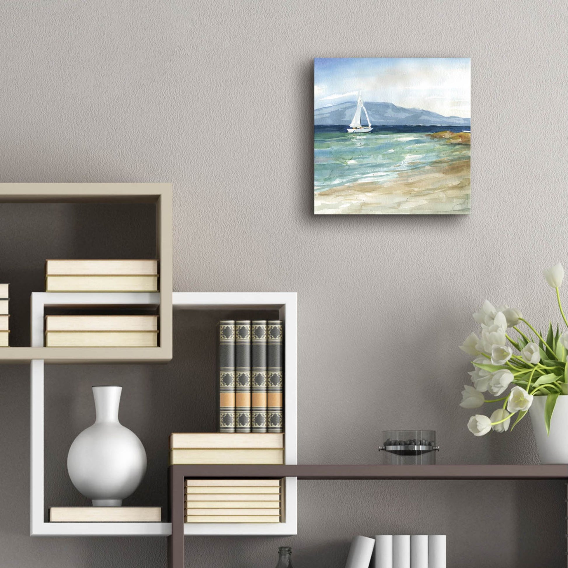 Epic Art 'Come Sail Away' by Carol Robinson, Acrylic Glass Wall Art,12x12