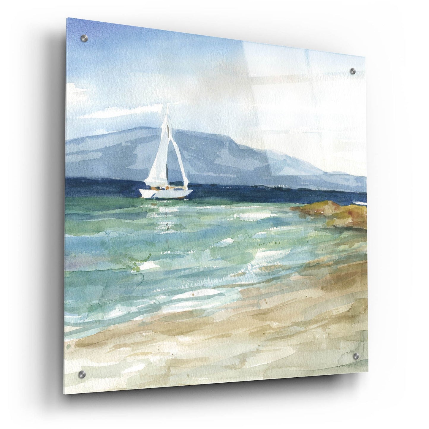 Epic Art 'Come Sail Away' by Carol Robinson, Acrylic Glass Wall Art,24x24