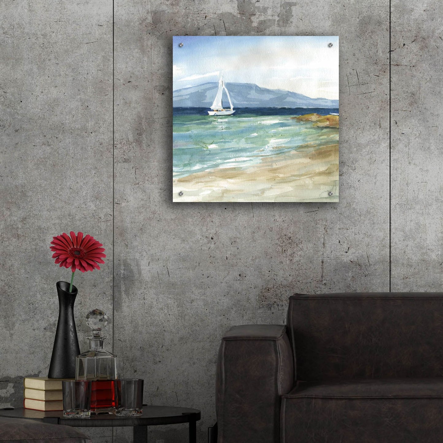 Epic Art 'Come Sail Away' by Carol Robinson, Acrylic Glass Wall Art,24x24