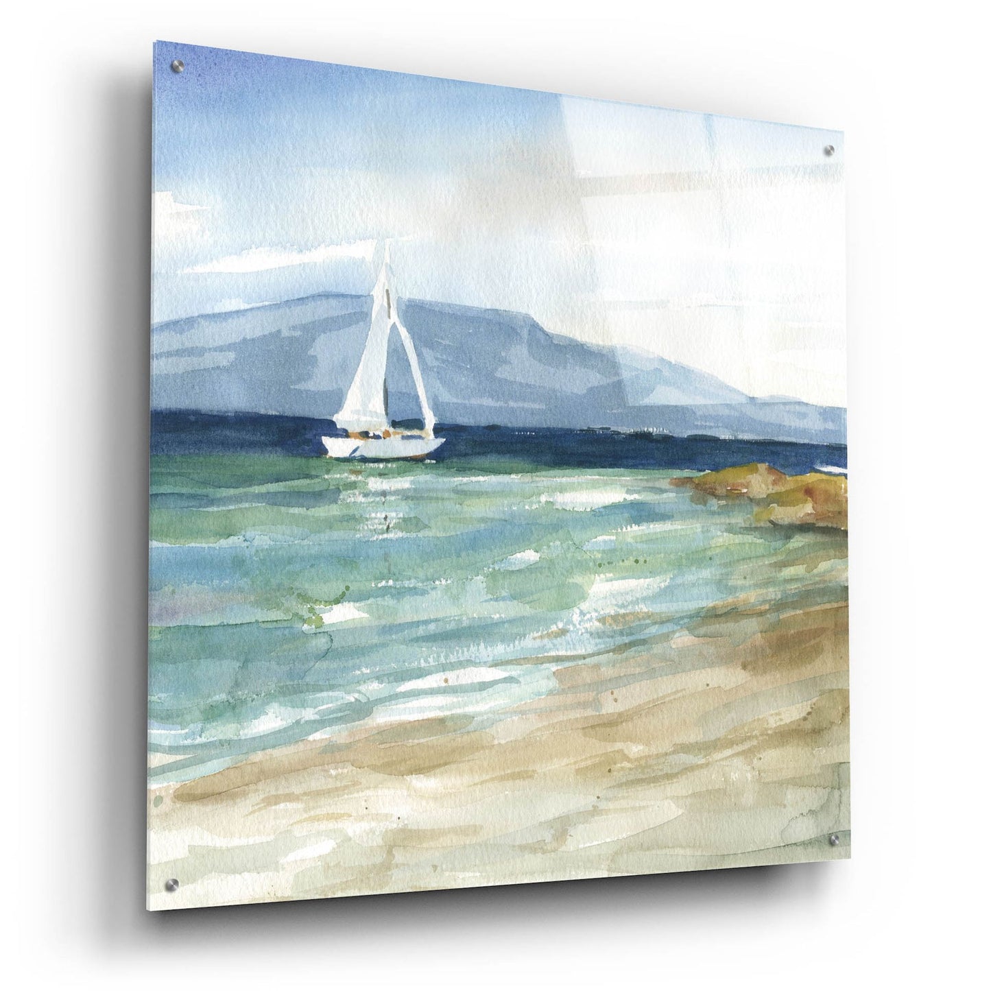 Epic Art 'Come Sail Away' by Carol Robinson, Acrylic Glass Wall Art,36x36