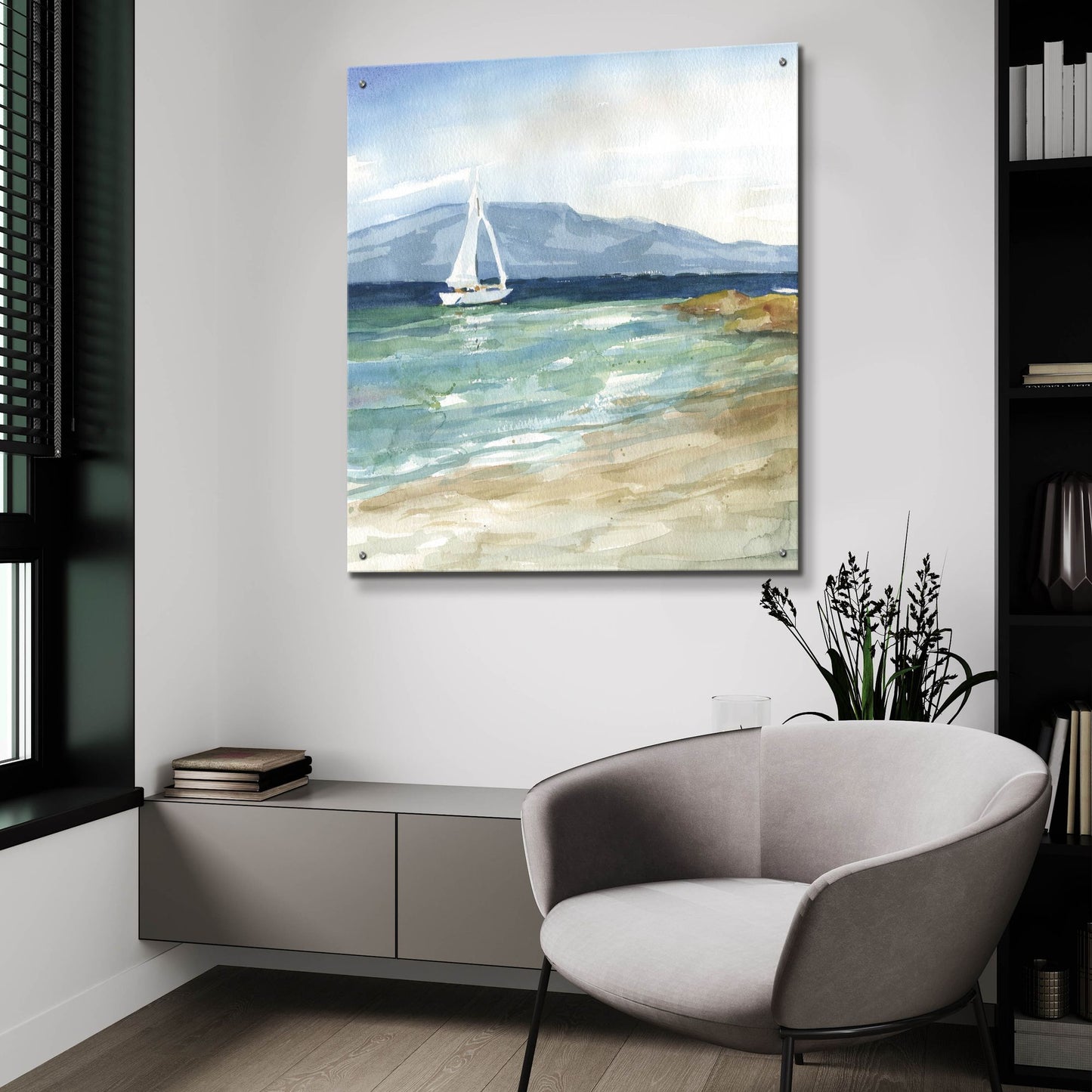 Epic Art 'Come Sail Away' by Carol Robinson, Acrylic Glass Wall Art,36x36