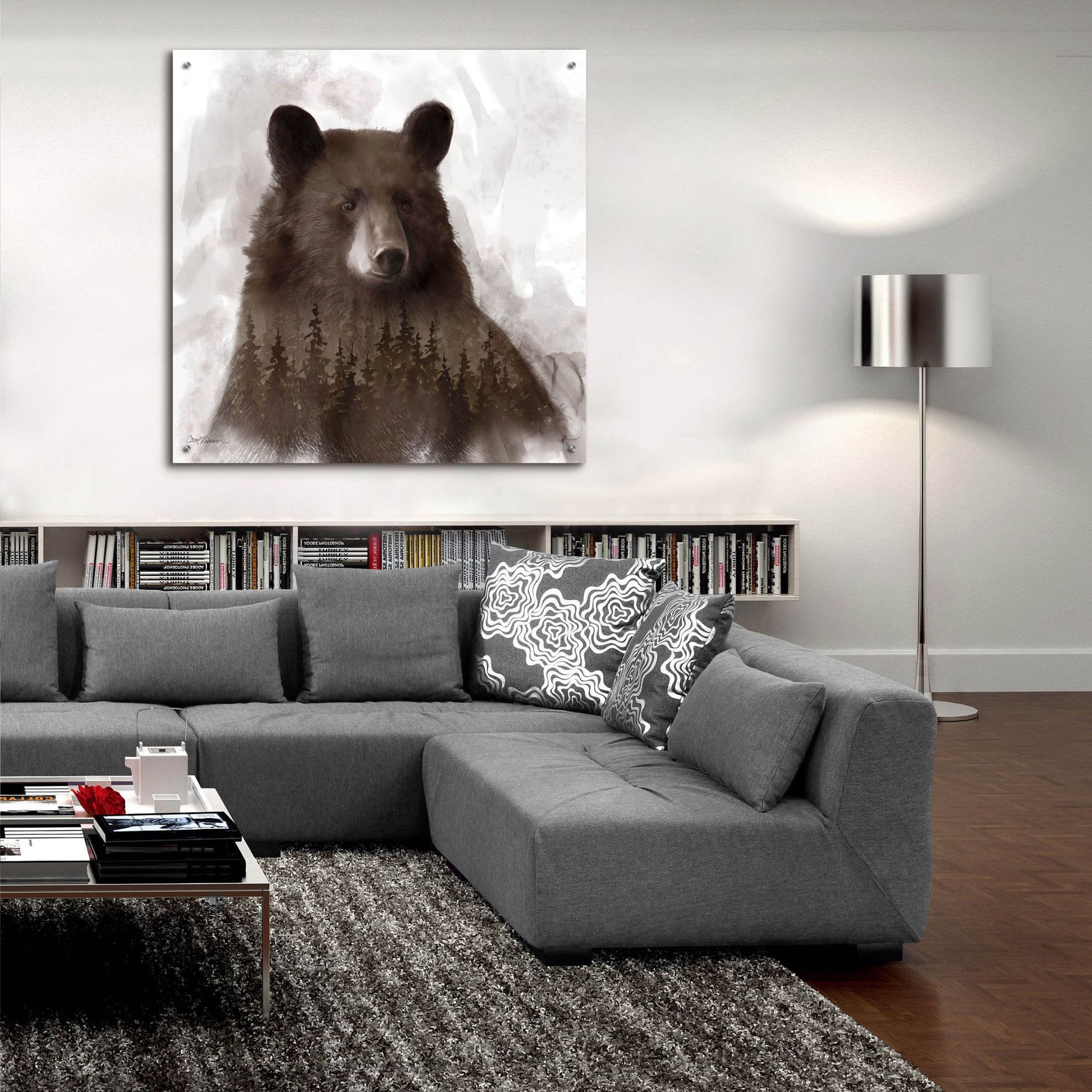 Epic Art 'Bear Mountain' by Carol Robinson, Acrylic Glass Wall Art,36x36