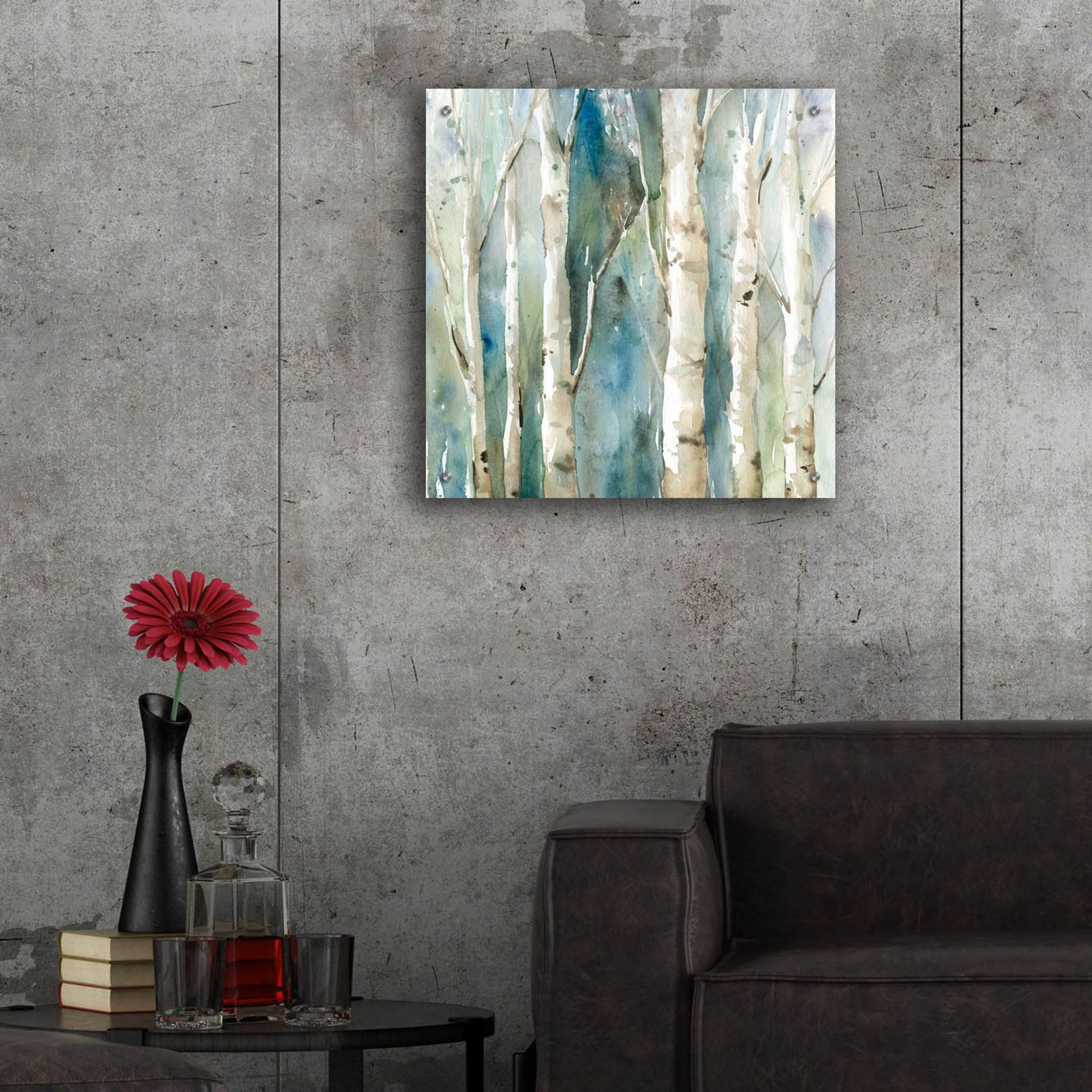 Epic Art 'River Birch' by Carol Robinson, Acrylic Glass Wall Art,24x24