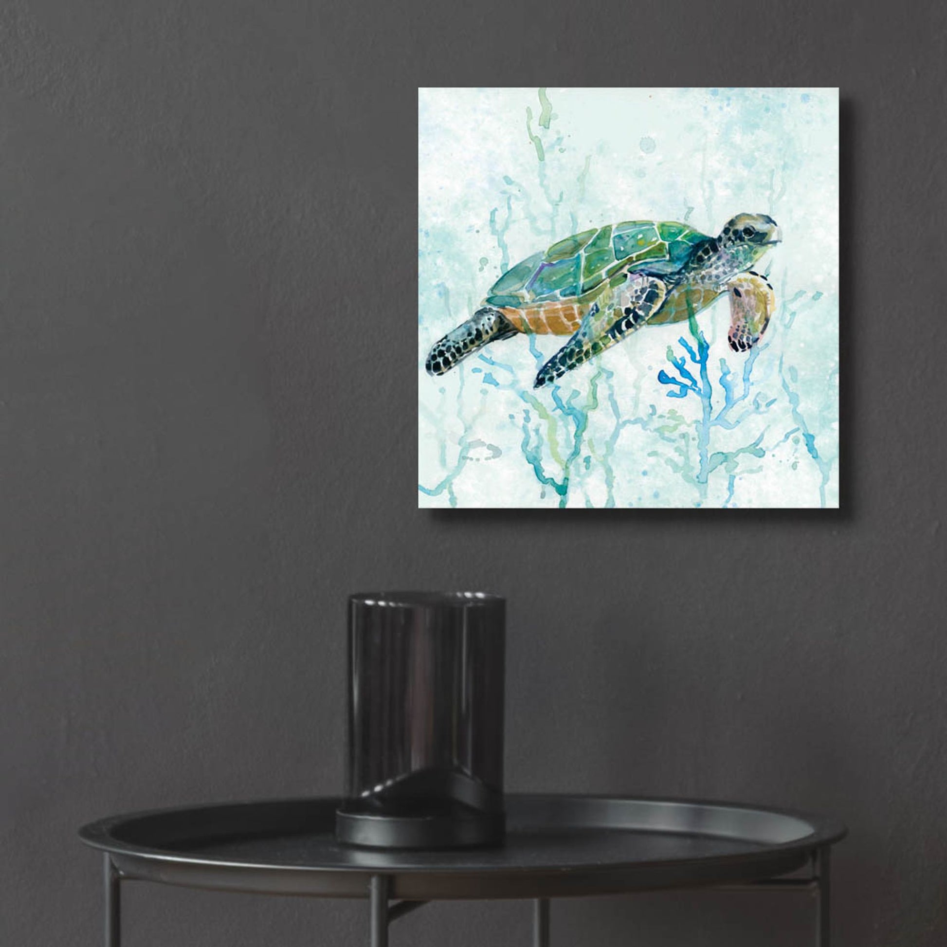 Epic Art 'Sea Turtle Swim' by Carol Robinson, Acrylic Glass Wall Art,12x12