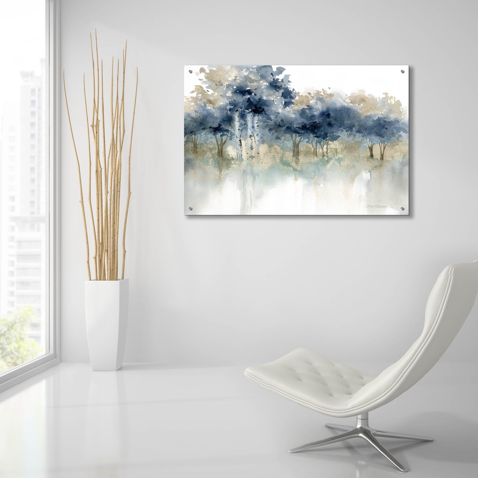 Epic Art 'Waters Edge I' by Carol Robinson, Acrylic Glass Wall Art,36x24