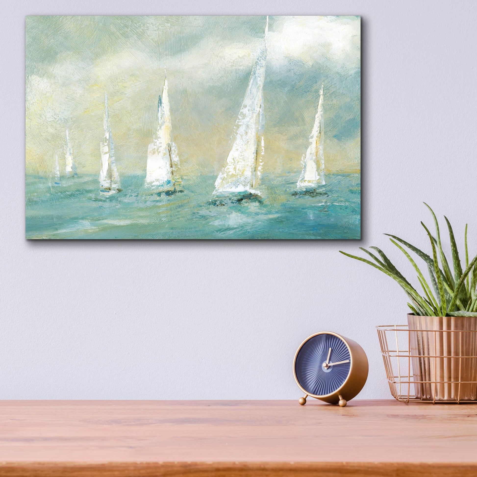 Epic Art 'Ocean Sail' by Carol Robinson, Acrylic Glass Wall Art,16x12