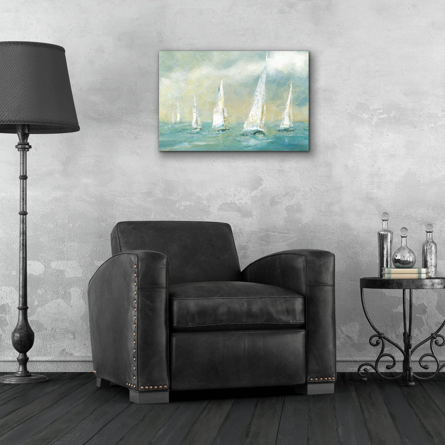 Epic Art 'Ocean Sail' by Carol Robinson, Acrylic Glass Wall Art,24x16