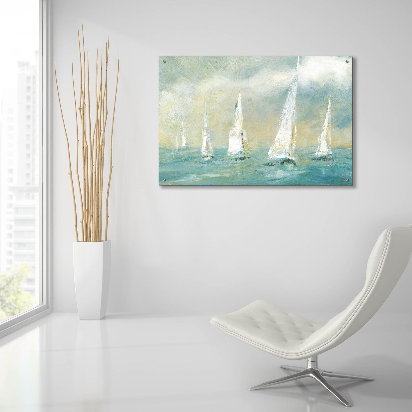 Epic Art 'Ocean Sail' by Carol Robinson, Acrylic Glass Wall Art,36x24