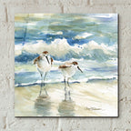 Beach Birds by Carol Robinson - 12x12 acrylic wall art in a room