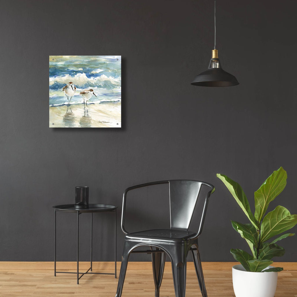 Beach Birds by Carol Robinson - 24x24 acrylic wall art in a room
