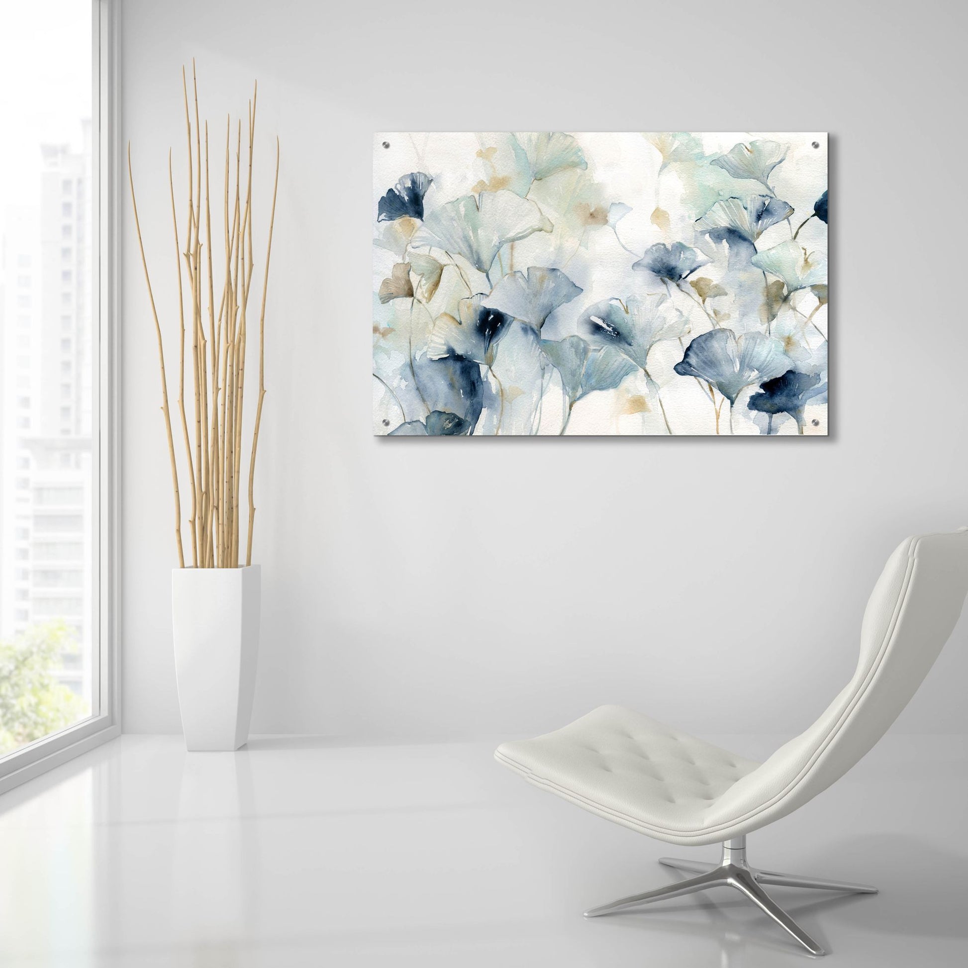 Epic Art 'Glorious ginkgo' by Carol Robinson, Acrylic Glass Wall Art,36x24