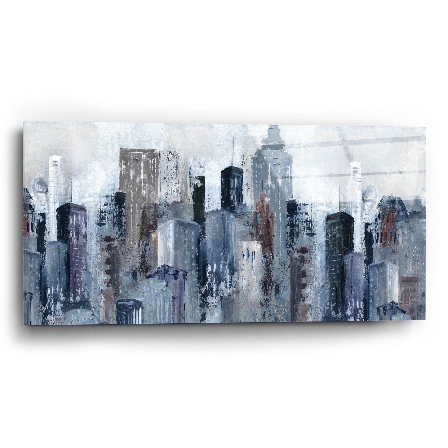 Epic Art 'City Mood' by Carol Robinson, Acrylic Glass Wall Art,24x12