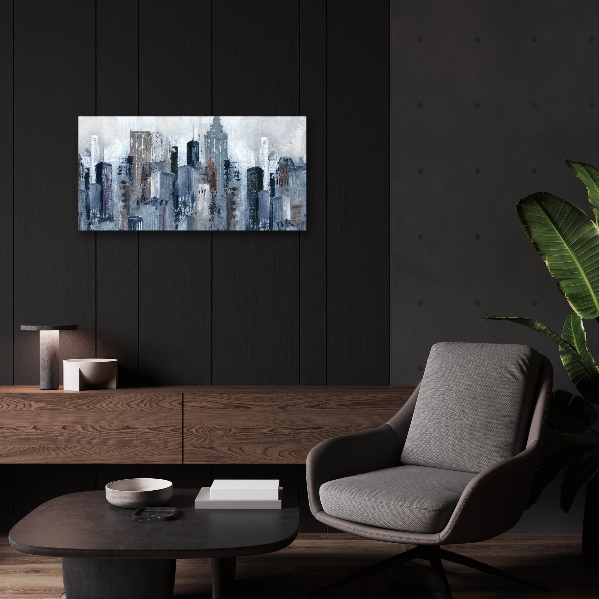 Epic Art 'City Mood' by Carol Robinson, Acrylic Glass Wall Art,24x12