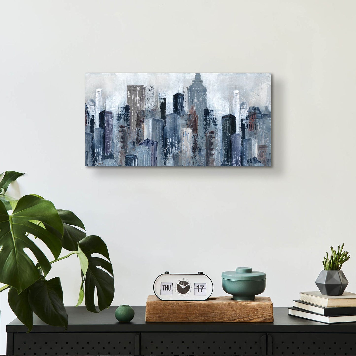 Epic Art 'City Mood' by Carol Robinson, Acrylic Glass Wall Art,24x12