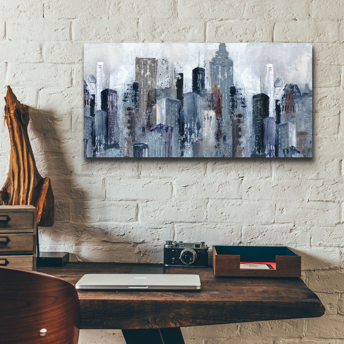 Epic Art 'City Mood' by Carol Robinson, Acrylic Glass Wall Art,24x12