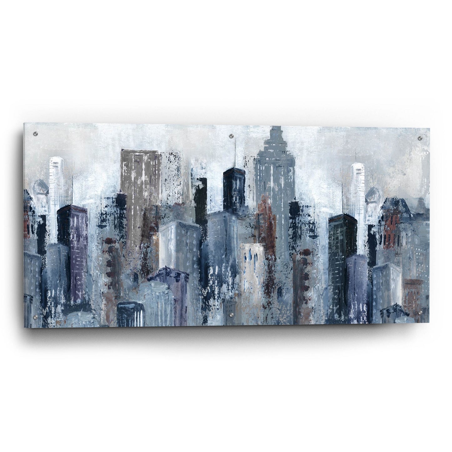 Epic Art 'City Mood' by Carol Robinson, Acrylic Glass Wall Art,48x24