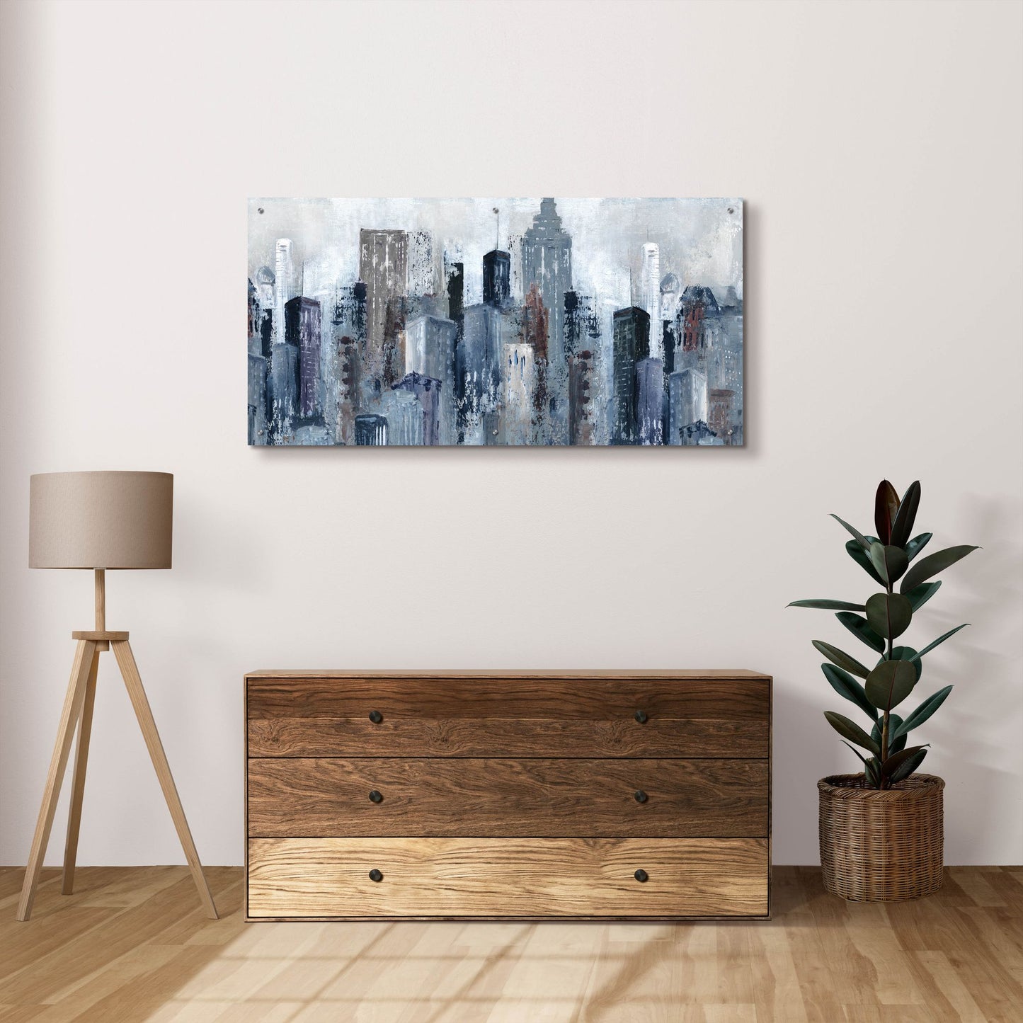 Epic Art 'City Mood' by Carol Robinson, Acrylic Glass Wall Art,48x24