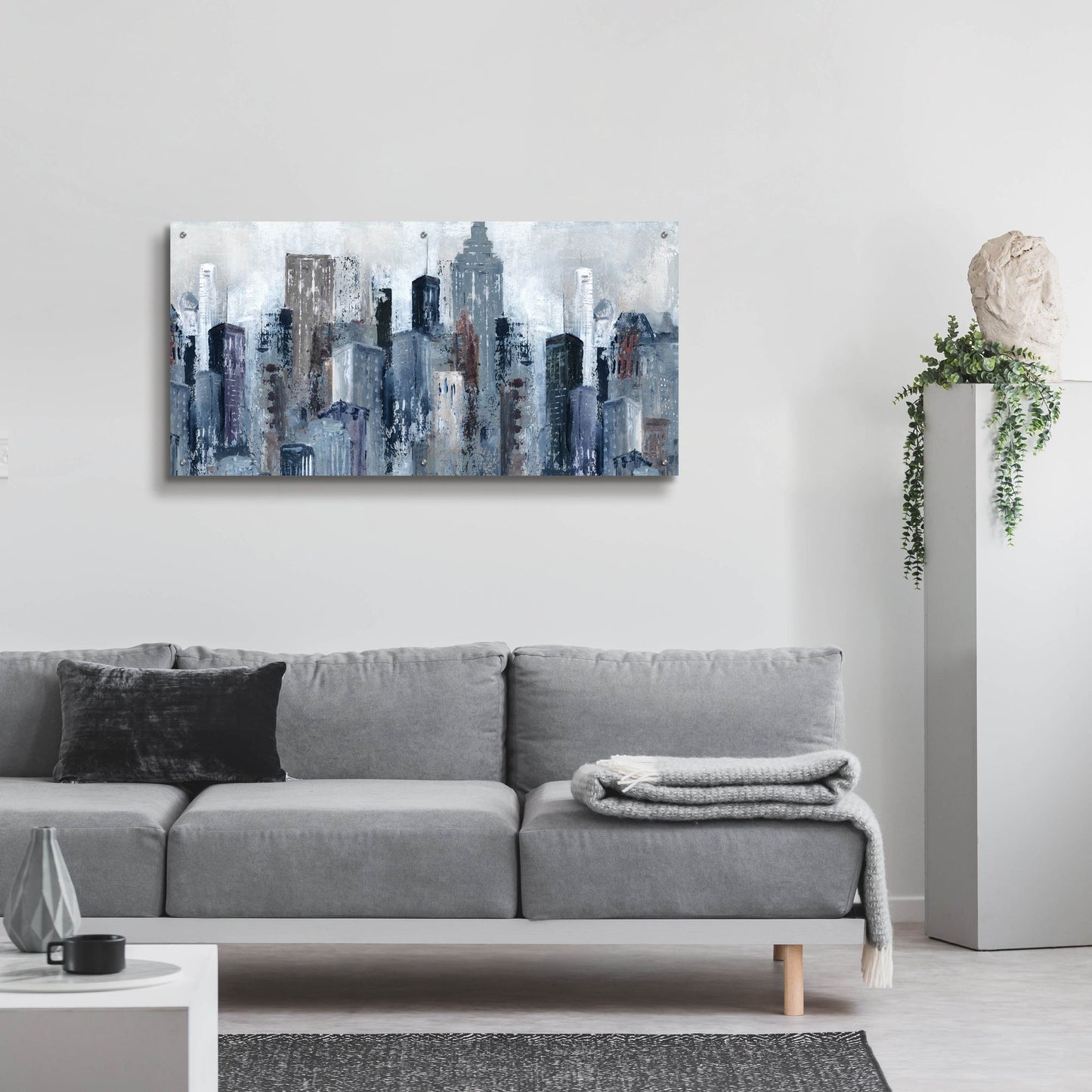 Epic Art 'City Mood' by Carol Robinson, Acrylic Glass Wall Art,48x24