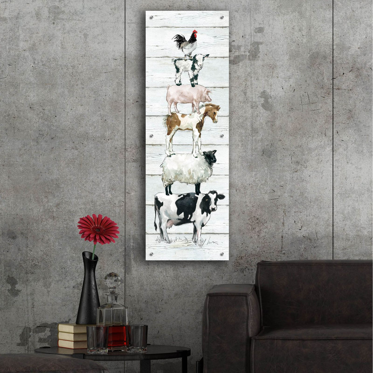 Farm Stack by Carol Robinson - 16x48 acrylic wall art in a room